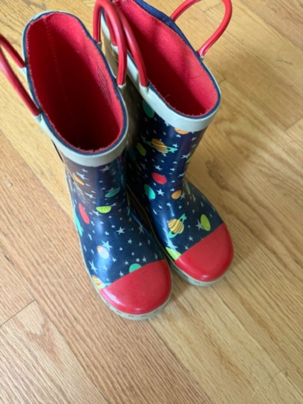 Landchief Kids Rain Boots Space Themed